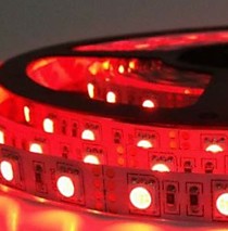 Светодиодная лента SMD 5050 60 св/м 12В (двухслойная) красная