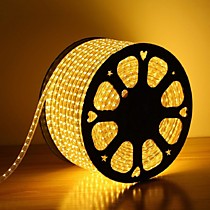 Светодиодная лента SMD 5050 60 св/м 220В белый теплый влагозащищенная